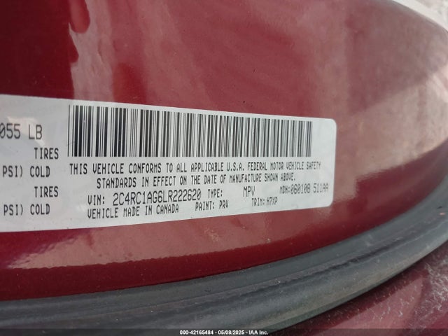 2C4RC1AG6LR222620 Chrysler Voyager L