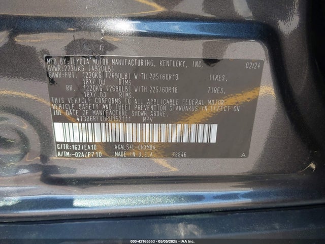 4T3B6RFV0RU152111 Toyota Rav4 Hybrid Xle Premium
