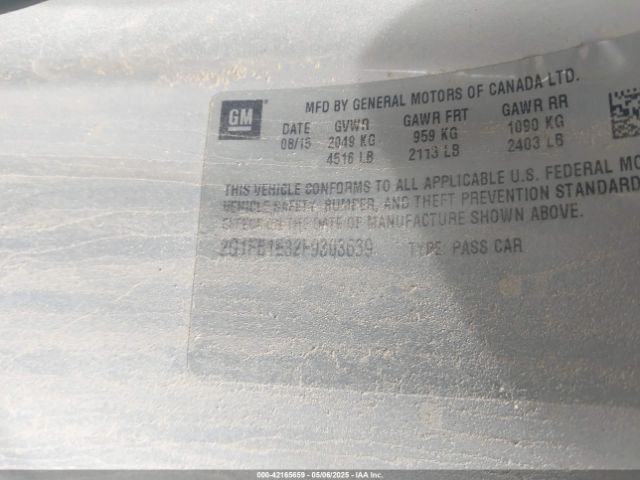 2015 CHEVROLET CAMARO 2G1FB1E32F9303639 Photo 8