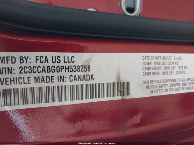2023 CHRYSLER 300 2C3CCABG0PH538258 Photo 8