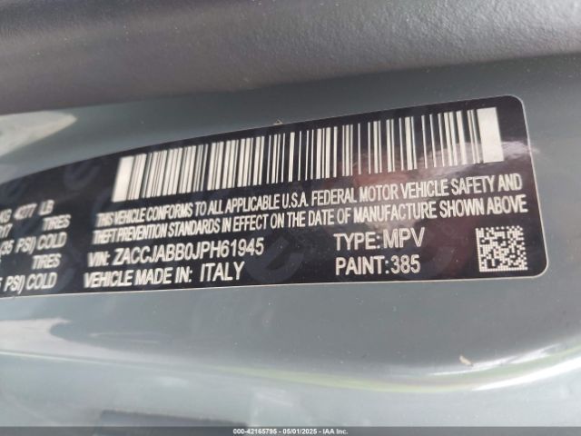 ZACCJABB0JPH61945 Jeep Renegade Latitude Fwd