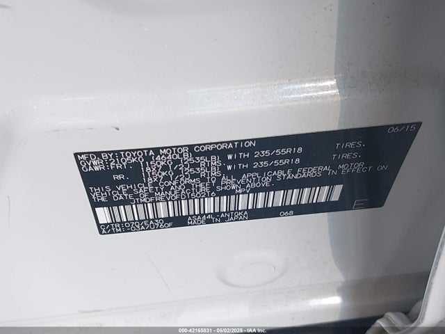Toyota Rav4 Limited 2015 JTMDFREV0FD150216 Image 9