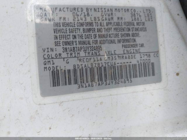 2018 NISSAN SENTRA 3N1AB7AP3JY324895 Photo 8