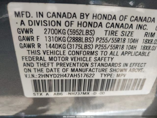 2010 ACURA MDX 2HNYD2H47AH517622 Photo 8