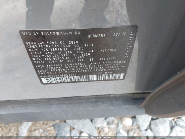 WVGJNPE25NP058110 Volkswagen 2022