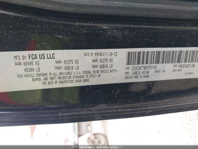 2C3CDXCT6KH737142 Dodge Charger R/t Rwd