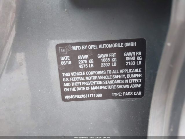 W04GP6SX8J1171088 Buick Regal Sportback Essence