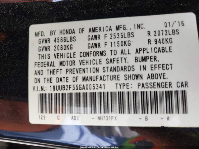 2016 ACURA TLX 19UUB2F55GA005341 Photo 8