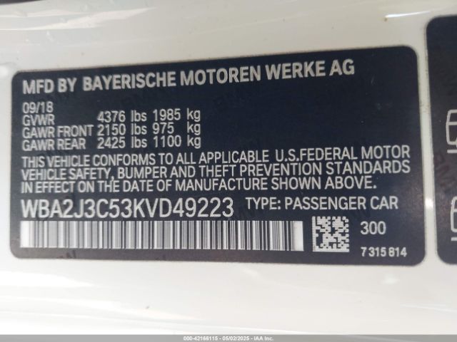 2019 BMW 230I WBA2J3C53KVD49223 Photo 8