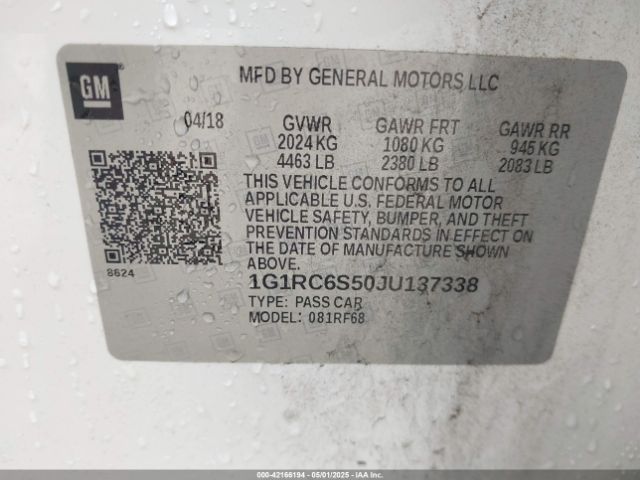 2018 CHEVROLET VOLT 1G1RC6S50JU137338 Photo 8