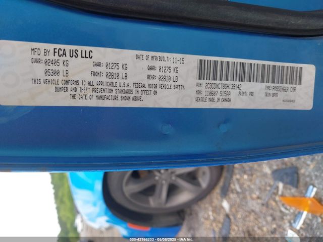 2C3CDXCT8GH139142 Dodge 2016