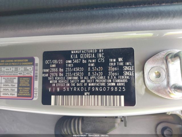2022 KIA SORENTO 5XYRKDLF9NG079825 Photo 8