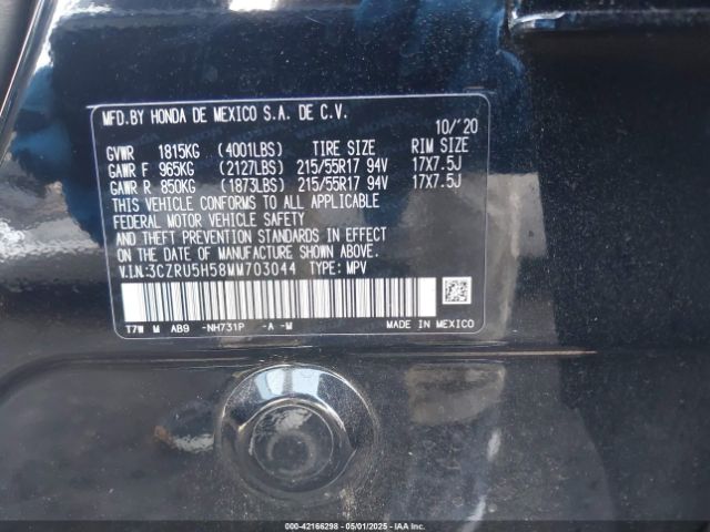 2021 HONDA HR-V 3CZRU5H58MM703044 Photo 8