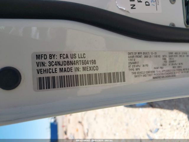 3C4NJDBN4RT604198 Jeep Compass Latitude 4x4