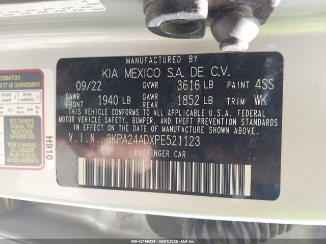 KIA mpi gamma ii 2023 3KPA24ADXPE521123 Image 9