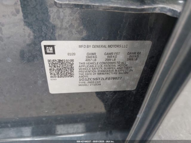 1G1ZC5ST2LF079927 Chevrolet Malibu Fwd 1fl
