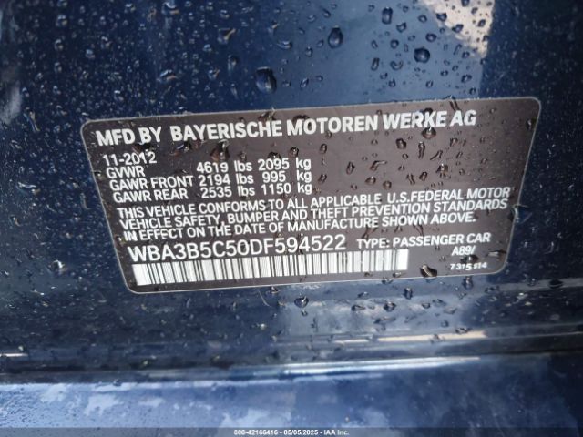 2013 BMW 328I WBA3B5C50DF594522 Photo 8