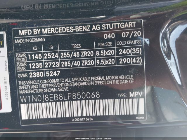 2020 MERCEDES-BENZ GLC 300 COUPE W1N0J8EB8LF850068 Photo 8