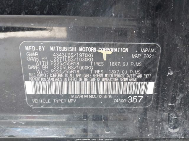 2021 MITSUBISHI OUTLANDER SPORT JA4ARUAU4MU025995 Photo 8