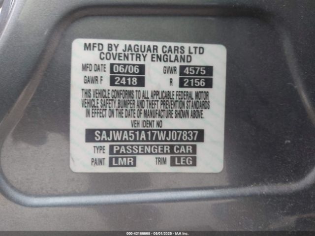 2007 JAGUAR X-TYPE SAJWA51A17WJ07837 Photo 8