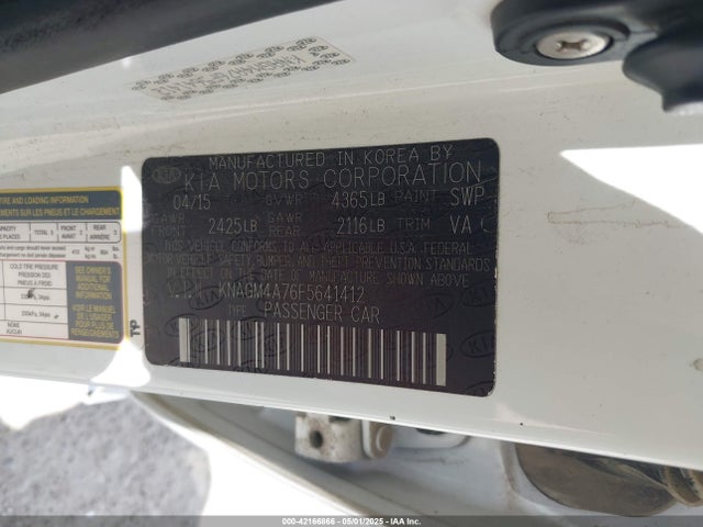 KIA dohc gdi theta ii 2015 KNAGM4A76F5641412 Image 9