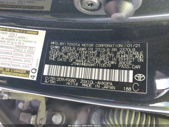 JTNKHMBX6M1110579 Toyota C-HR XLE