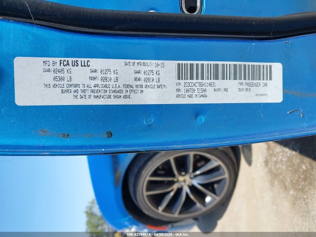 2C3CDXCT8GH114631 Dodge CHARGER R/T