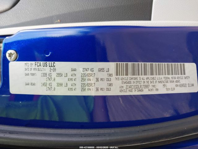 2C4RC1EG3LR172897 Chrysler Pacifica Touring L Plus