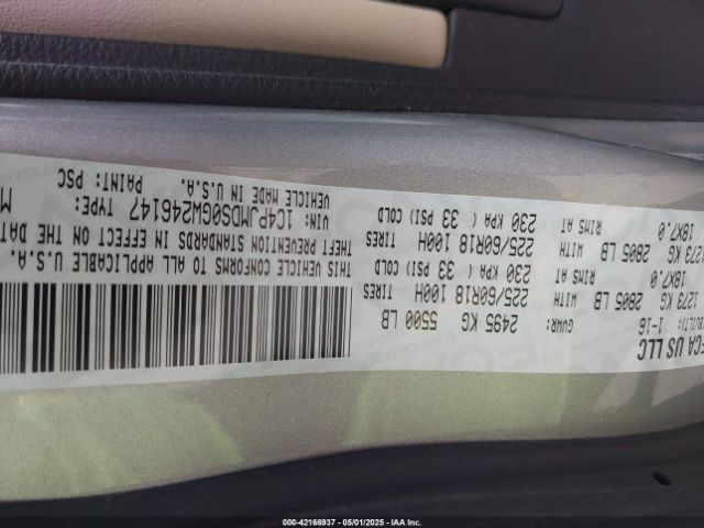1C4PJMDS0GW246147 Jeep Cherokee Limited