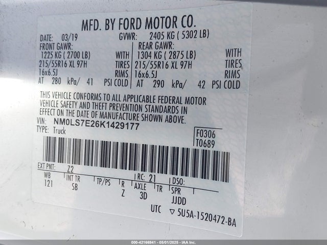 NM0LS7E26K1429177 Ford Transit Connect Xl
