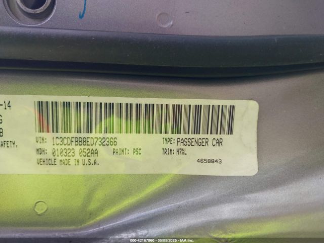 1C3CDFBB8ED732366 Dodge DART SXT