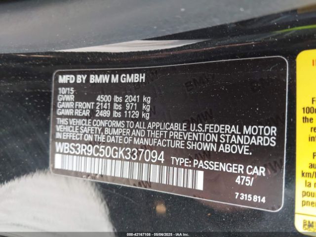 2016 BMW M4 WBS3R9C50GK337094 Photo 8