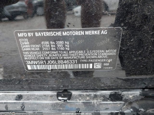 2020 BMW 330I 3MW5R1J06L8B46331 Photo 8