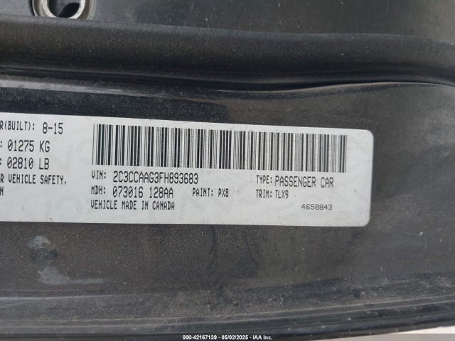 2C3CCAAG3FH893683 Chrysler 300 Limited