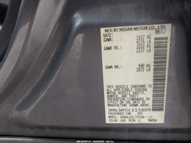 1N4AL3AP3JC115609 Nissan Altima 2.5 S