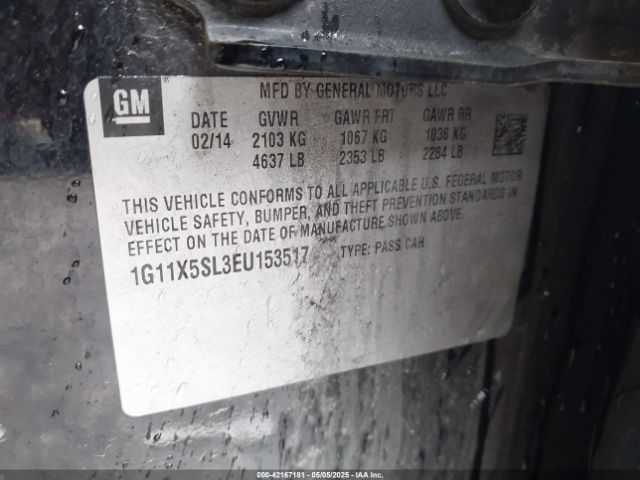 1G11X5SL3EU153517 Chevrolet Impala 1fl