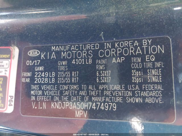 KNDJP3A50H7474979 KIA SOUL +