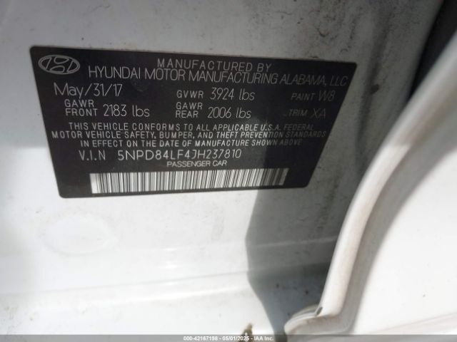 2018 HYUNDAI ELANTRA 5NPD84LF4JH237810 Photo 8