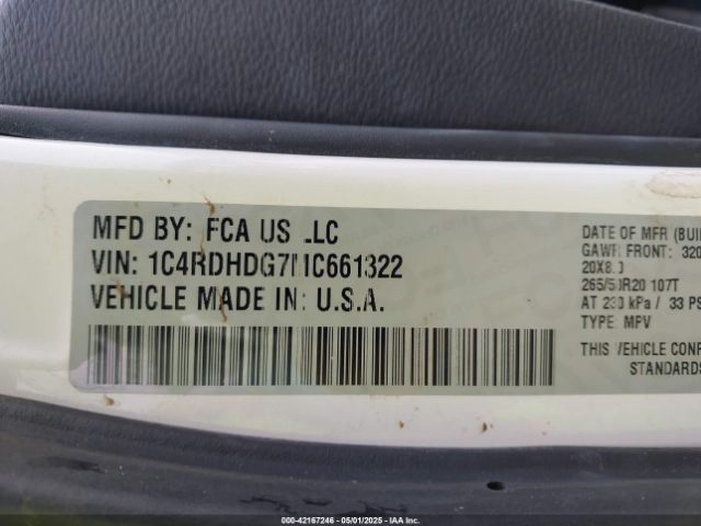 1C4RDHDG7MC661322 Dodge Durango Gt Rwd