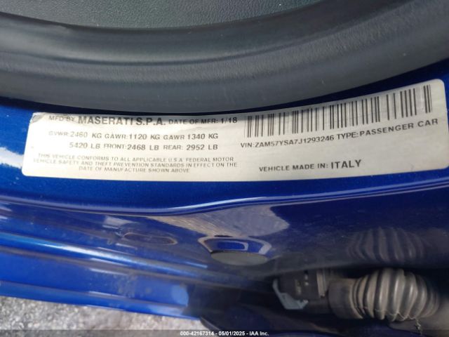 2018 MASERATI GHIBLI ZAM57YSA7J1293246 Photo 8