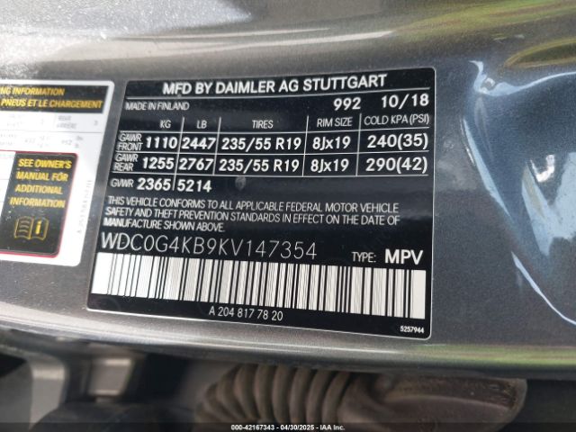 2019 MERCEDES-BENZ GLC 300 WDC0G4KB9KV147354 Photo 8