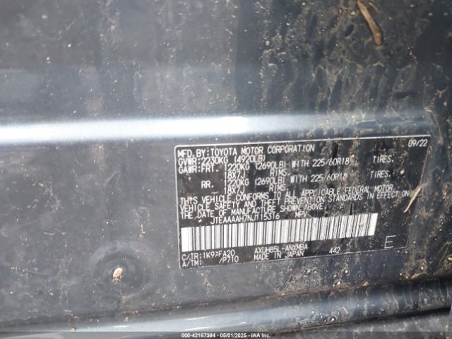 JTEAAAAH7NJ115316 Toyota VENZA LE