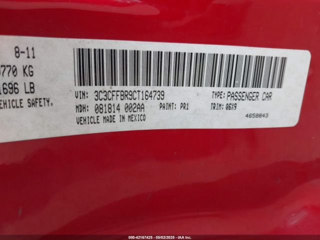2012 FIAT 500 3C3CFFBR9CT164739 Photo 8