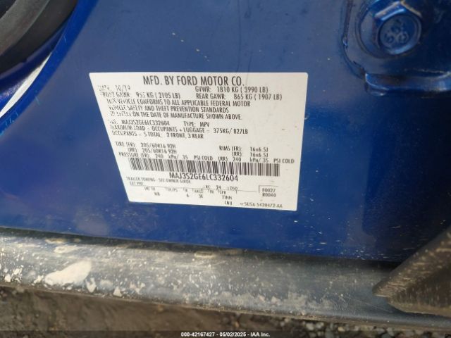 2020 FORD ECOSPORT MAJ3S2GE6LC332604 Photo 8