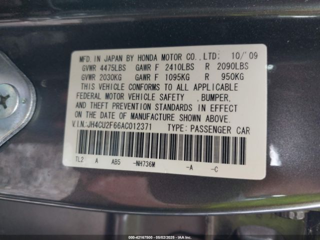 2010 ACURA TSX JH4CU2F66AC012371 Photo 8