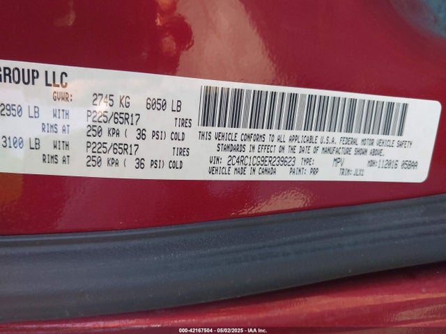 2C4RC1CG9ER239623 Chrysler Town & Country Touring-l 30th Anniversary