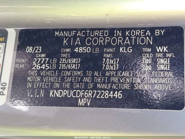 KNDPUCDF6R7228446 KIA Sportage Lx