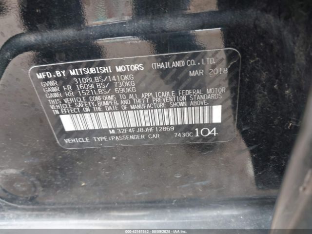 2018 MITSUBISHI MIRAGE G4 ML32F4FJ8JHF12869 Photo 8