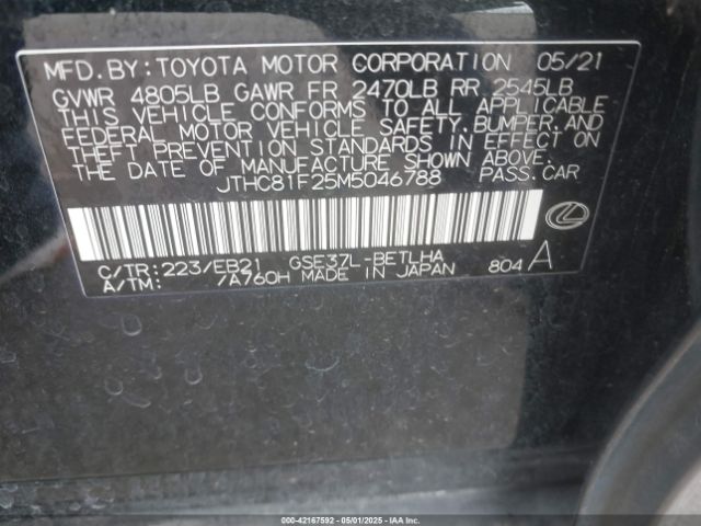 JTHC81F25M5046788 Lexus IS 300