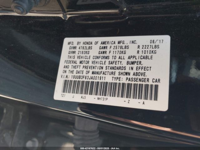 2018 ACURA TLX 19UUB3F63JA001911 Photo 8